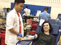 Students donate blood at annual blood drive