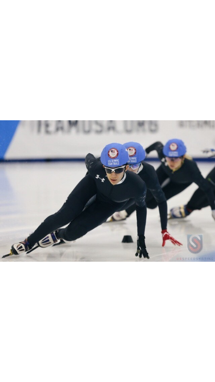 National champion Hachem participates in 2018 speedskating Olympic trials