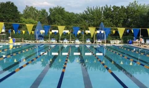 Westleigh Recreation Club awaits the minutes before the pool opens.