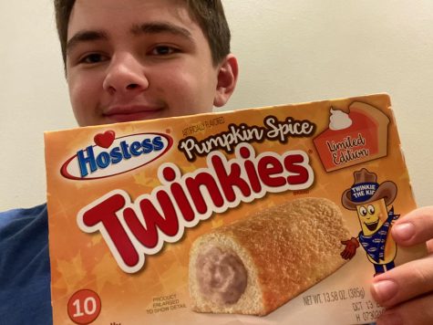 Junior Luke Jordan has feelings about a box of Pumpkin Spice Twinkies.