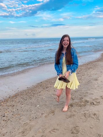 Senior Jillian Pohoryles poses for pictures on the Rehoboth beach on a pretty summer night in August.