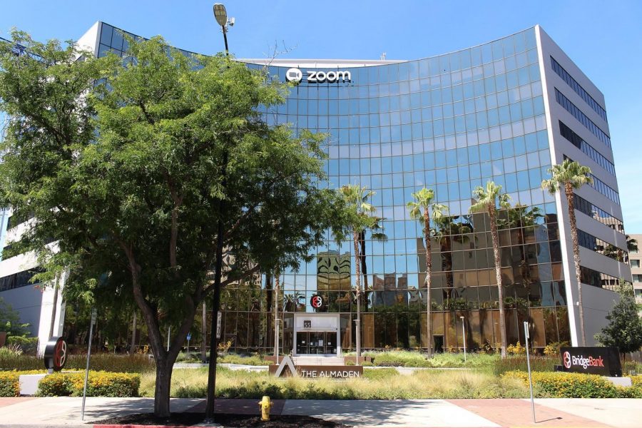 The Zoom headquarters building at 55 Almaden Boulevard in San Jose, CA.
