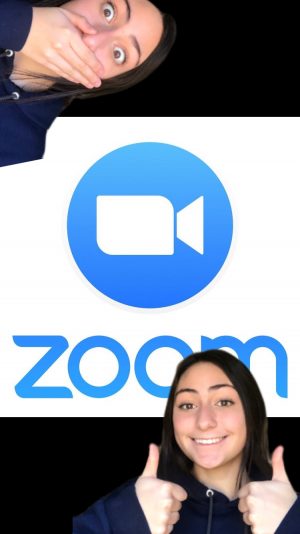Zara Denison demonstrates her different moods when it comes to Zoom classes.