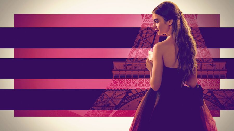 A Netflix poster promotes Emily In Paris.