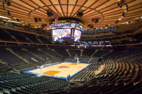 Madison Square Garden prepares for a season with no fans in attendance.