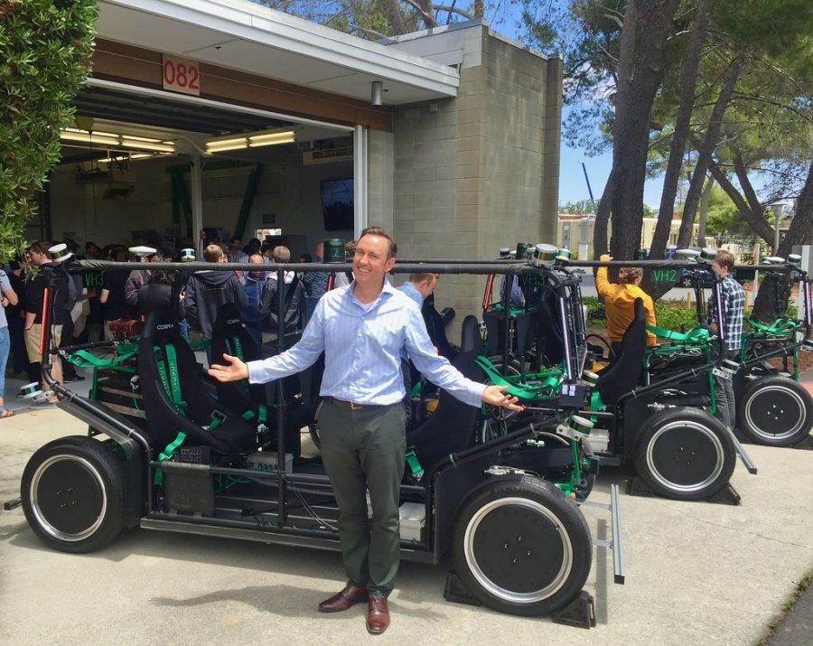 Zoox vehicles being tested at its original headquarters, which was once a firehouse, on May 23, 2016.