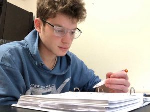 Junior Dylan Taylor practices for the SAT.
