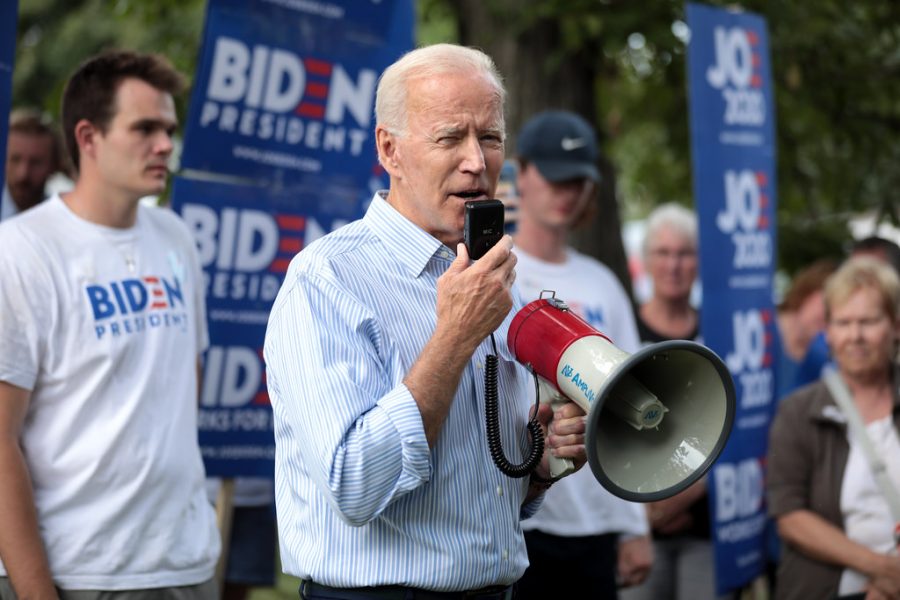 Joe Biden campaigning for the 2020 presidential race.