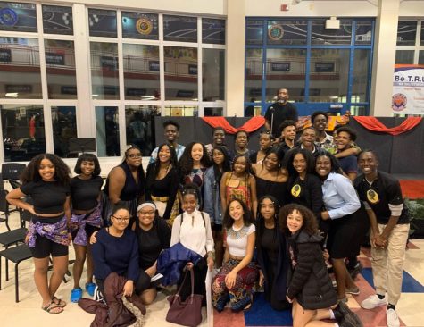 Members of the Black Student Union gather to celebrate Black History Month during February 2020 with a variety of artistic performances.
