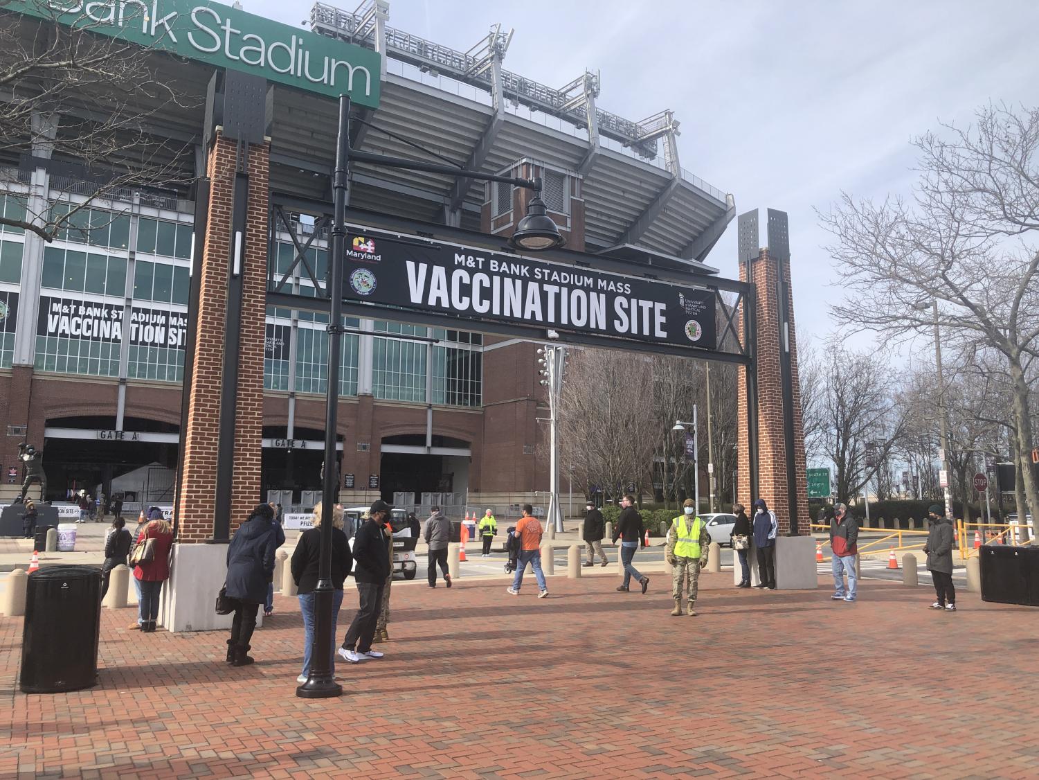 Receiving COVID-19 vaccine at M & T Bank Stadium, new mass vaccination site