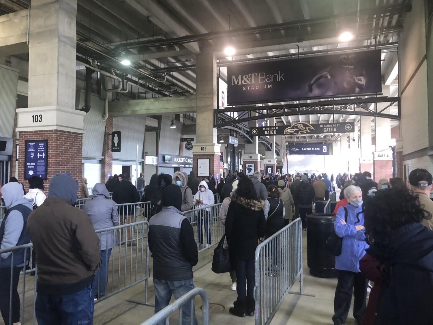 Receiving COVID-19 vaccine at M & T Bank Stadium, new mass vaccination site