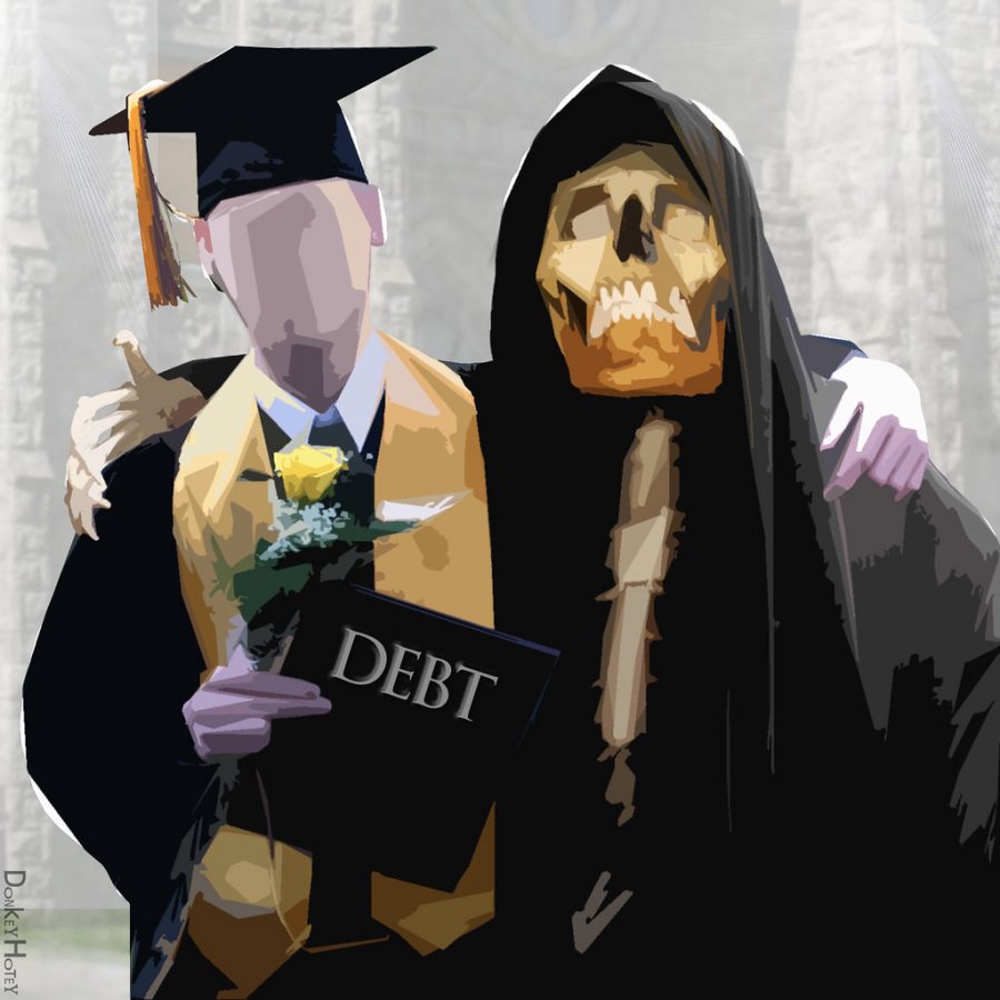 Debt follows students after graduation.