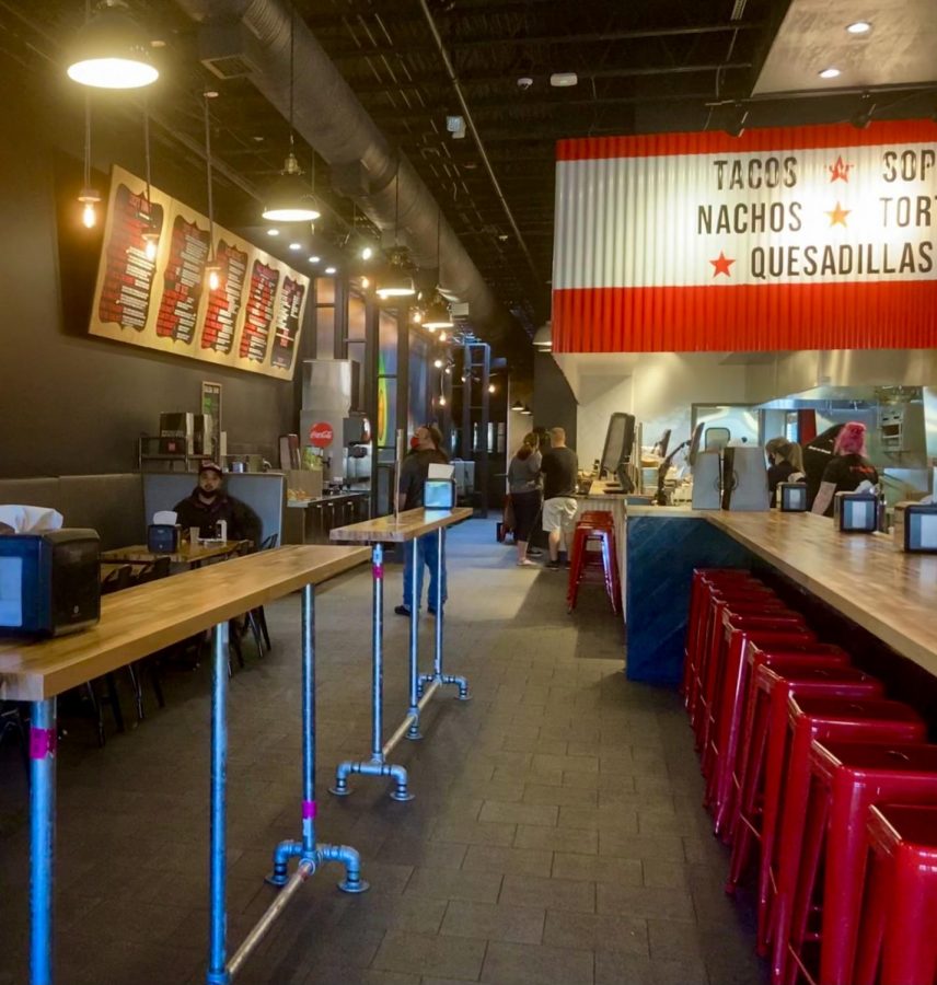 Taco Bambas industrial atmosphere provides a clean and modern feel.