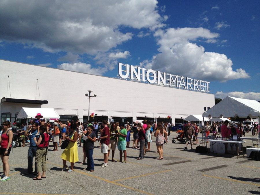 Union Market, located walking distance from the Noma-Gallaudet U metro station, has over 90 small stores with food options ranging from fresh seafood to charcuterie.