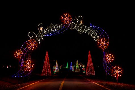 The city of Gaithersburg winter lights festival is a drive-thru experience.