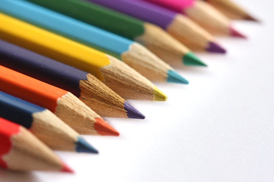 There are a variety of different colors and techniques to use when coloring.