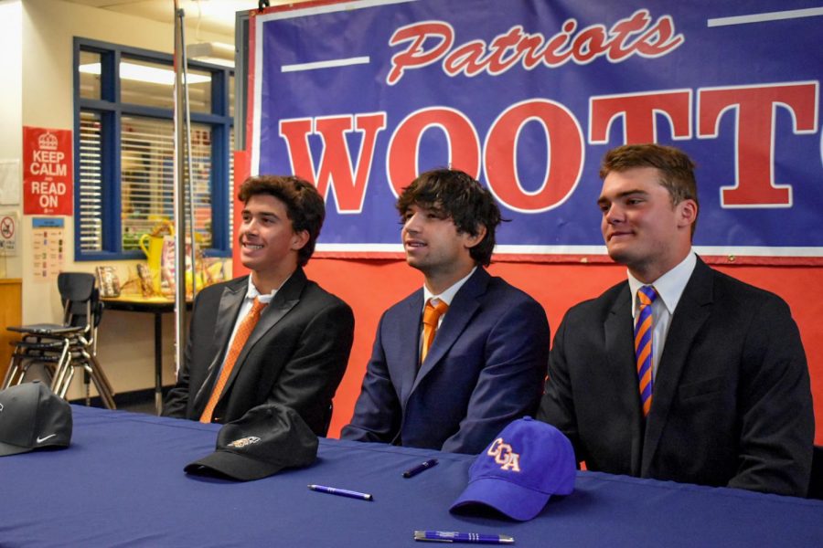 Seniors Liam Miller, Rob Carpenter, and James Walsh signed  for baseball to their college of choice on signing day.