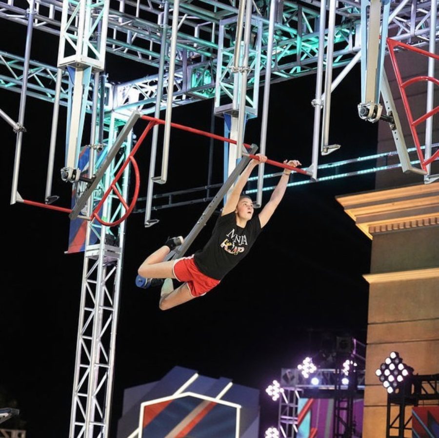 Senior Karen Potts competes in Las Vegas in the American Ninja Warrior finals this summer.