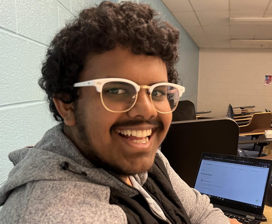 Senior Jibran Shaikh logs into his MIT application portal to make sure all of his documents and recommendation letters are submitted.