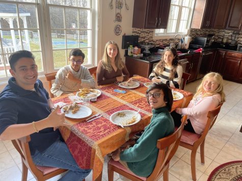 Senior Hope Safai indulges at her Thanksgiving dinner with family and friends in 2021.