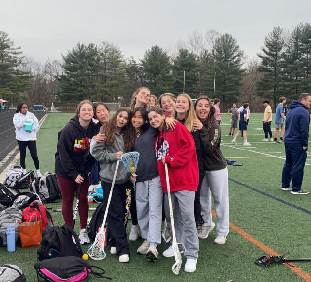 The varsity girls lacrosse team holds winter conditioning during their off-season.