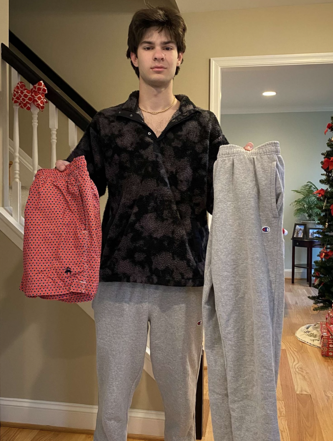On Black Friday senior Luke Danielian purchased new sweat pants from Champion and bathing suits from Brooks Brother