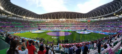 The atmosphere at the Uruguay vs South Korea game before kickoff was electric.