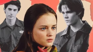 Rory Gilmore is forced to decide between Jess Mariano and Dean Forester in the early seasons of Gilmore Girls.