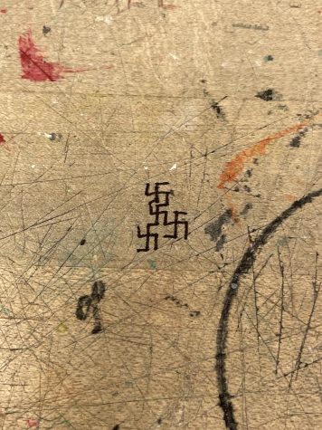 Pictured above are the swastikas found in art room 187 after winter break on Jan. 3.