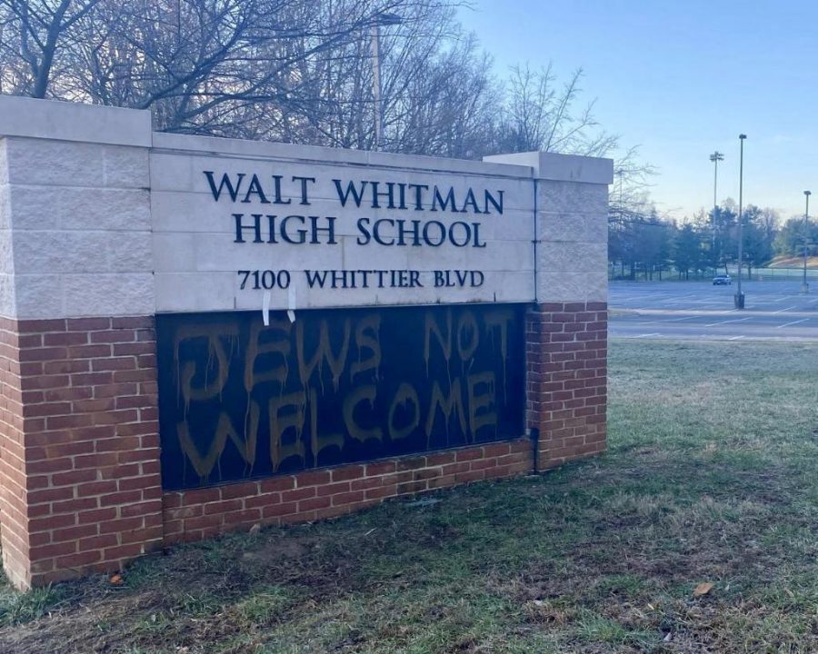 Antisemitic graffiti at Whitman prompted a walkout led by the schools Jews4Change club.