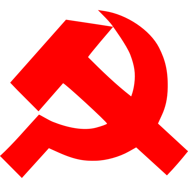 This symbol, the hammer and the sickle, is an iconic symbol of communist thought. It symbolizes the unification of the working class.
