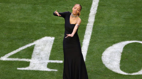 Deaf influencer Justina Miles performs Lift Every Voice and Sing at the Super Bowl on Feb. 12.
