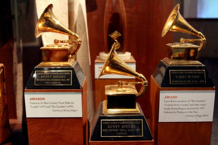 Grammy+awards+are+displayed+in+the+Country+Music+Museum.