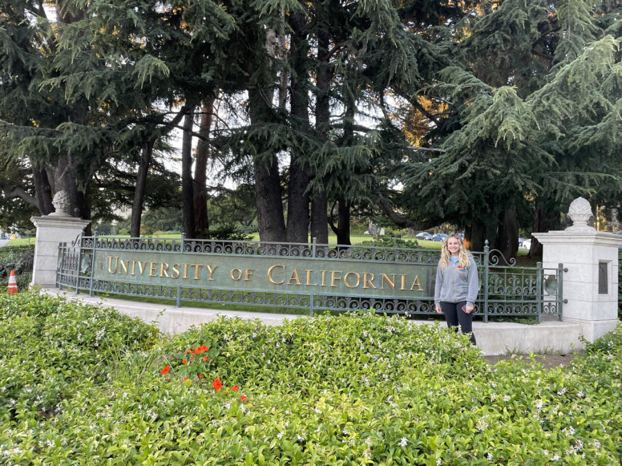 Senior Bailey Golub visits the University of California in Berkeley. Located on the West Coast, it is one of the most prestigious schools in California.