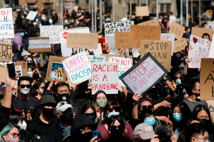 Protesters+attended+a+%23StopAsianHate+Community+Rally+in+downtown+San+Jose+on+Mar.+21%2C+2021.