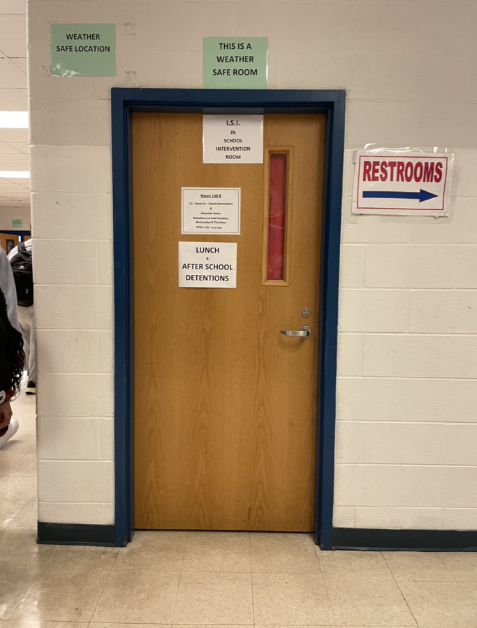 Students given in-school intervention are placed in room 130B for their punishment.