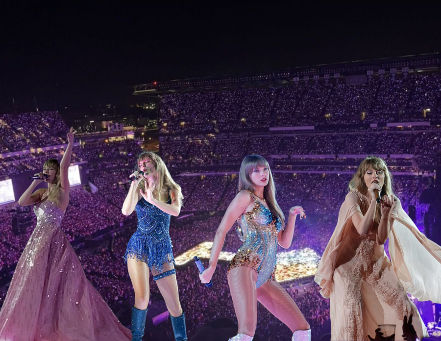 Taylor+Swift+rocks+out+at+her++Eras+Tour+in+an+array+of+costumes.