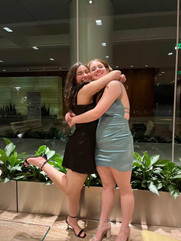 Juniors Brielle Rudolph and Allyson Shulman enjoy their night out on the town for junior banquet.