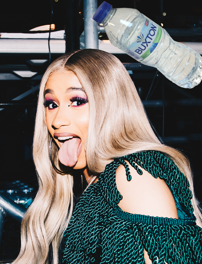 Water was thrown at Cardi B by a fan during her performance in Las Vegas on July 30.