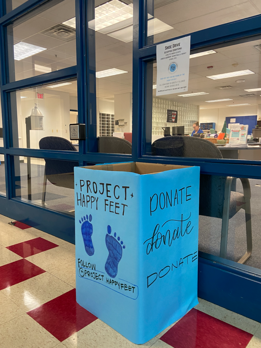 Project Happy Feet aims to donate sporting equipment and shoes to students in low-income areas through donation boxes around the county.