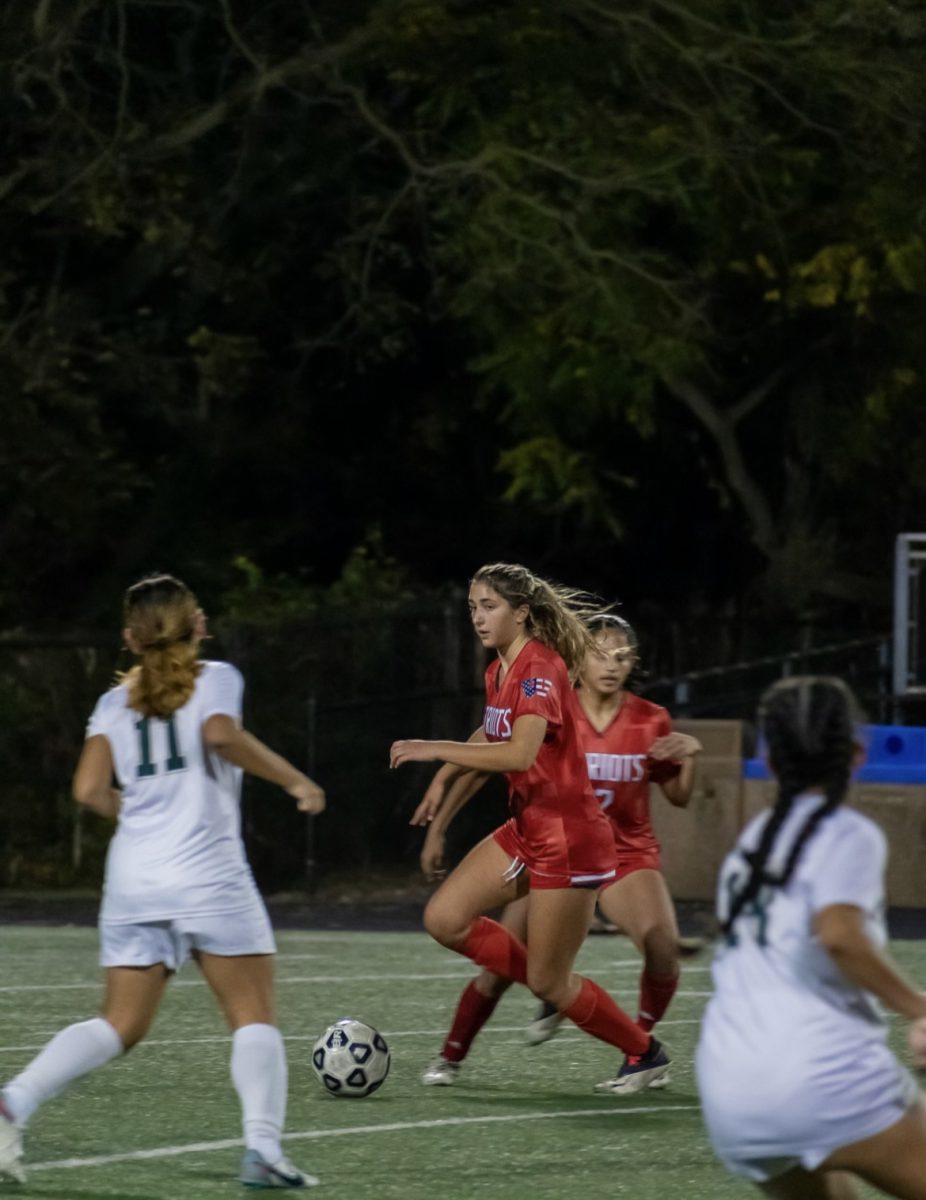 Senior captain Danielle Ram looks for a pass in a game this past fall.