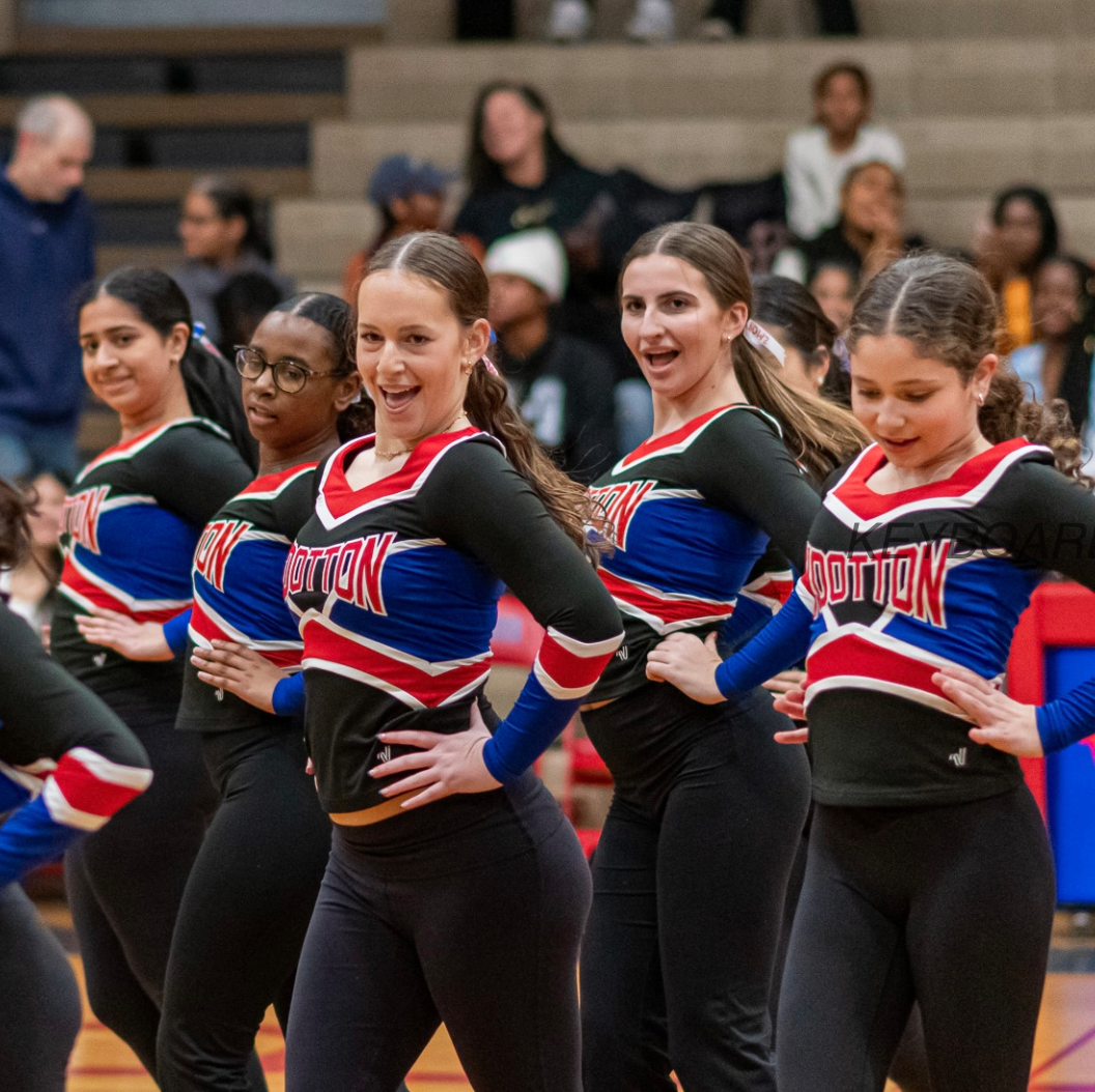 Poms dazzles the crowd during their halftime performance at the boys basketball game against Rockville on Dec. 15.