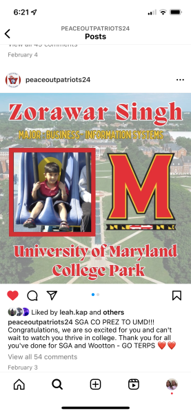Senior Zorawar Singh announced his commitment to the University of Maryland College Park on the class of 2024 senior sendoff instagram page. 