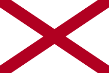The state flag of Alabama: The state in which a court ruling led to IVF being effectively banned.