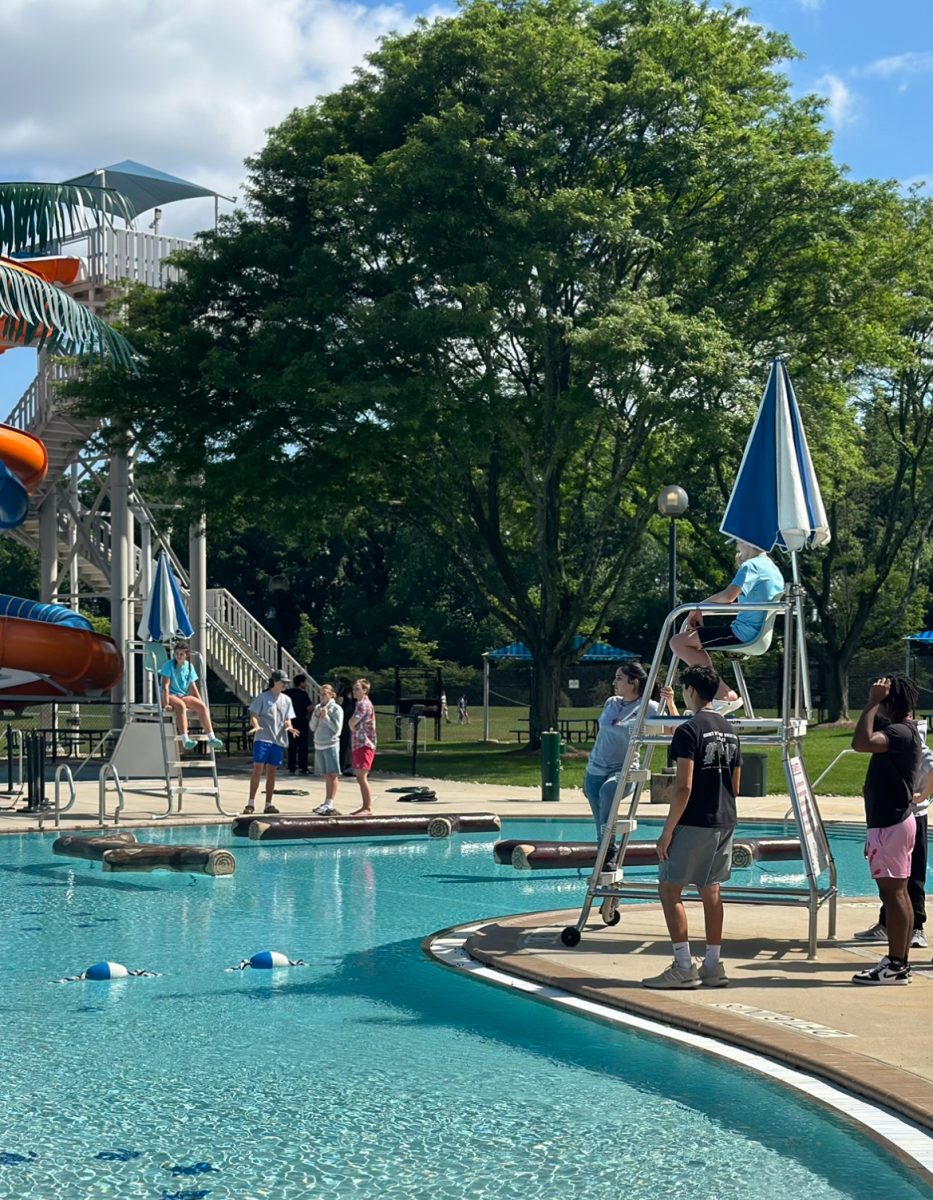 Junior Rebecca Gao and her coworkers attend orientation to work as a lifeguard over the summer at the City of Gaithersburg Waterpark, where they will make $17.50 an hour. I love my job and I love the amount of money I make, Gao said.  