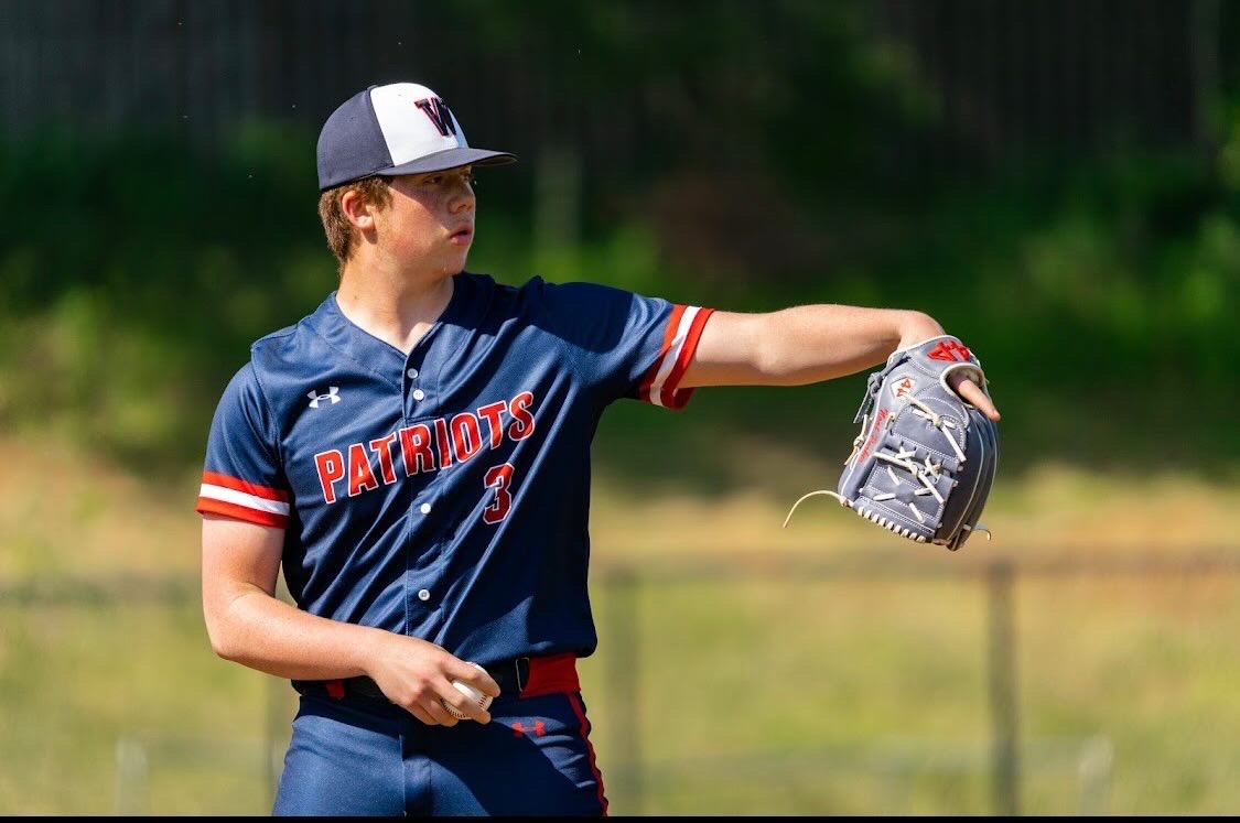 Senior Noah Parker pitches his junior year before his injury. Parker missed a large part of his senior year due to an injury. I could have prevented the injury from happening with proper load work management, Parker said