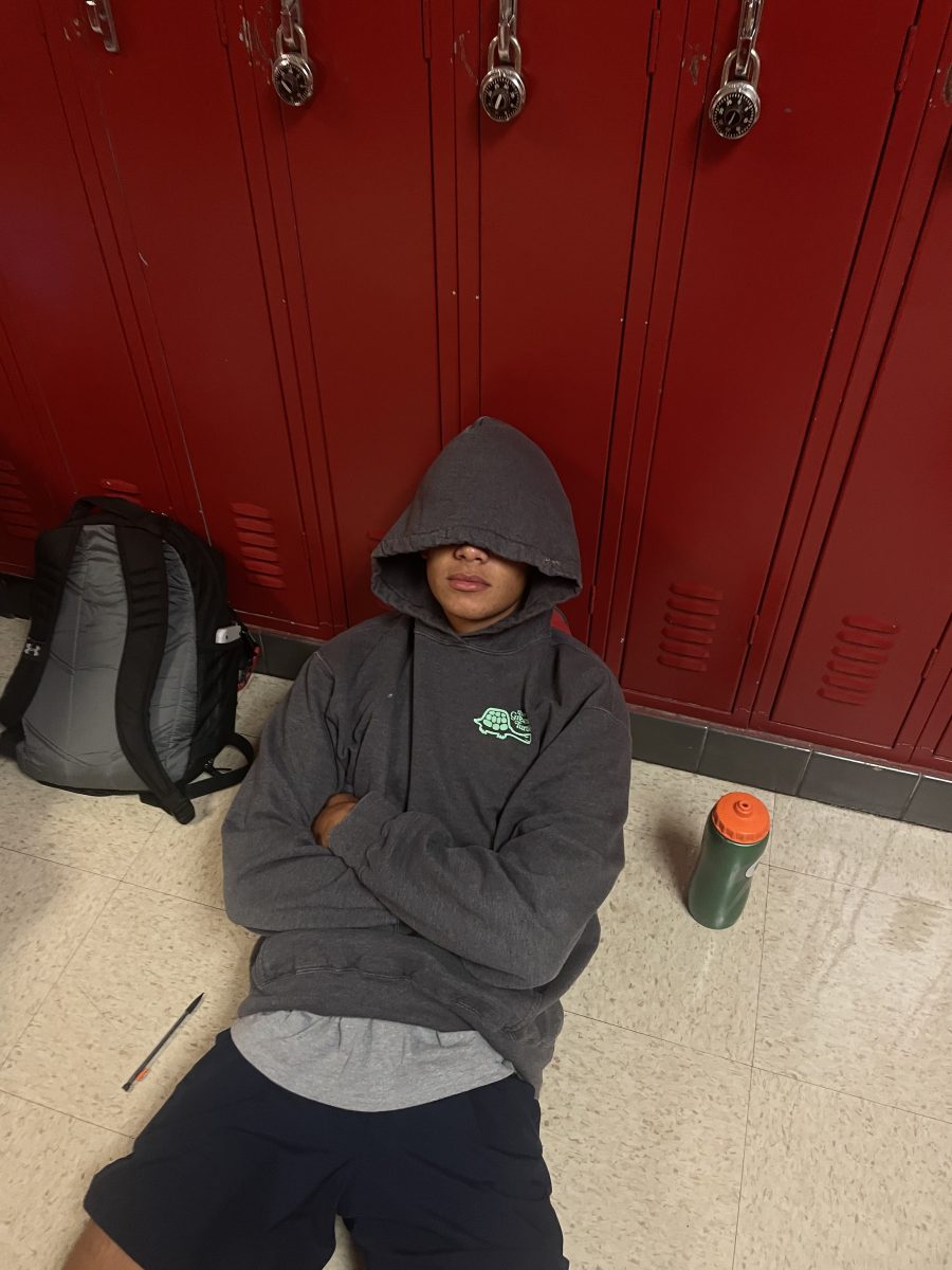 Junior Aadi Chaudhari rests during advisory. "I got four hours of sleep last night because my sleep schedule is still messed up from summer," Chaudhari said.