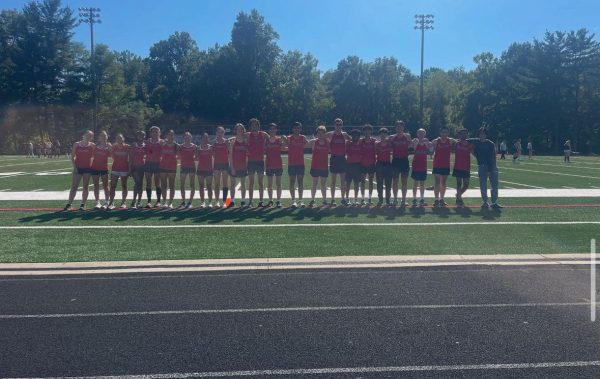 Cross country seniors celebrate during their senior day  on Sept. 10.