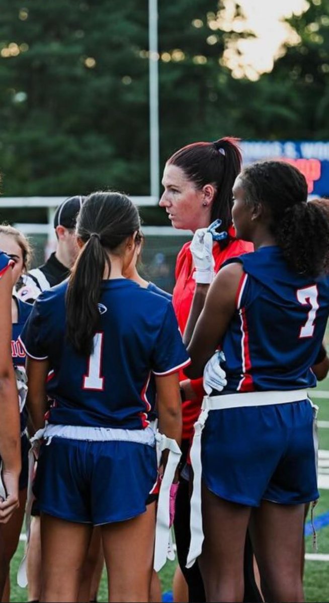 Miranda Custer is a co-coach of the school's first girls' flag football team. She also teaches biology and forensics and, with, “two new classes that I'm teaching, it's a whole new group of kids and age group and I'm really excited to just start fresh and to have my ability shine through,” Custer said.