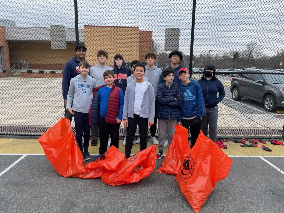 Leading against Litter Club organizes monthly cleanups with its members. Recently, they organized a cleanup at Cabin John, a local middle school within the Wootton cluster.